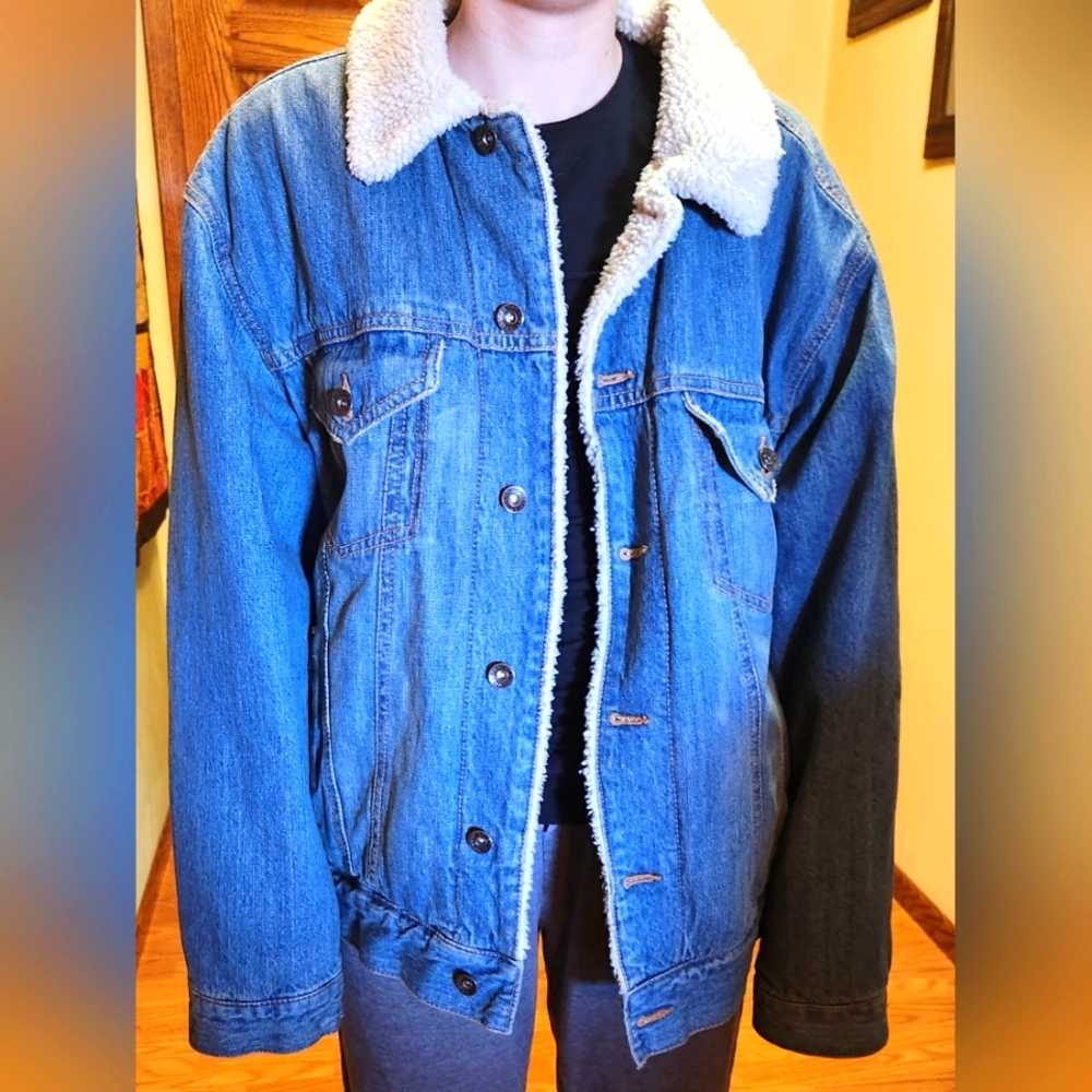 Men's Arizona Jean Jacket Fur Collar size Large